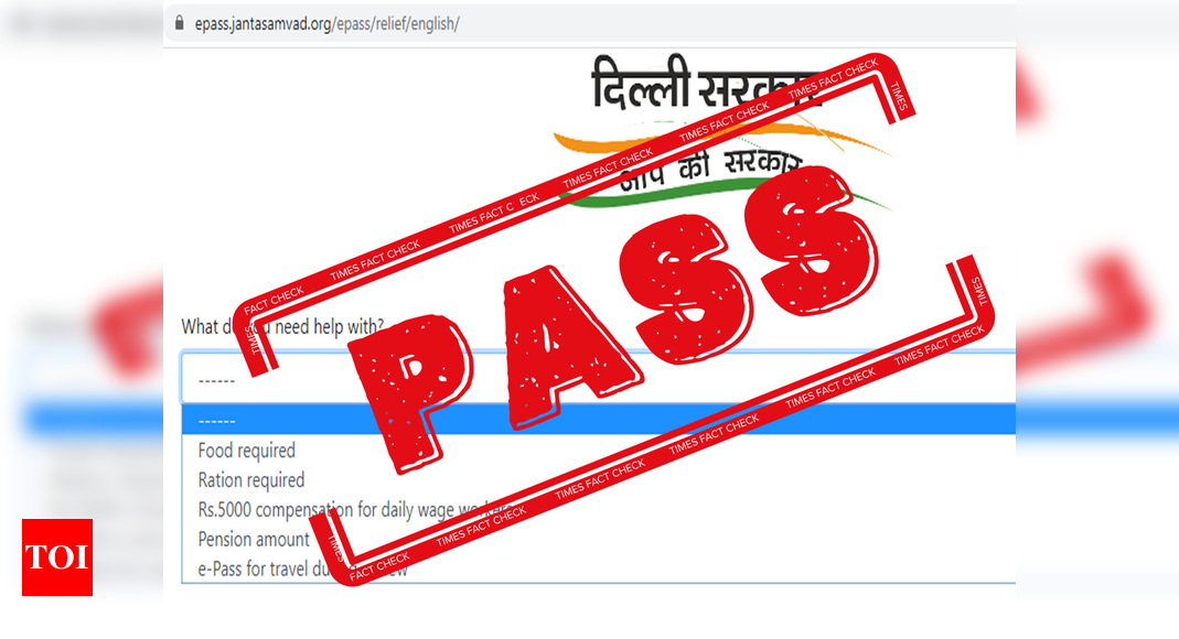 Fact Check This Website To Get E Pass For Travel During Curfew Is Indeed By Delhi Government