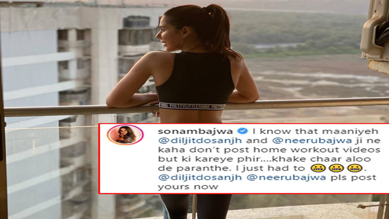 Despite Diljit Dosanjh and Neeru Bajwa saying no to work out videos, Sonam  Bajwa goes ahead and posts more of them! | Punjabi Movie News - Times of  India