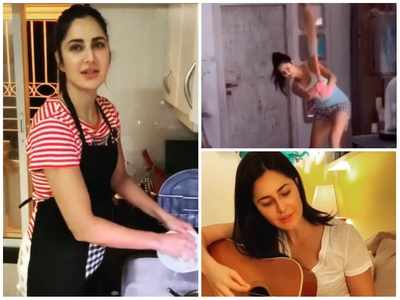 Quarantine with Katrina Kaif: From washing utensils to teaching her fans how to play cricket with a broom; you can't miss these videos