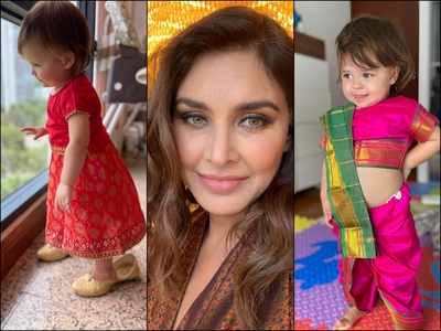 Lisa Ray shares adorable pictures of her twins dressed up in traditional outfits during Navratri