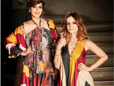 BFFs Sonali Bendre and Sussanne Khan twin for Femina and they look adorable