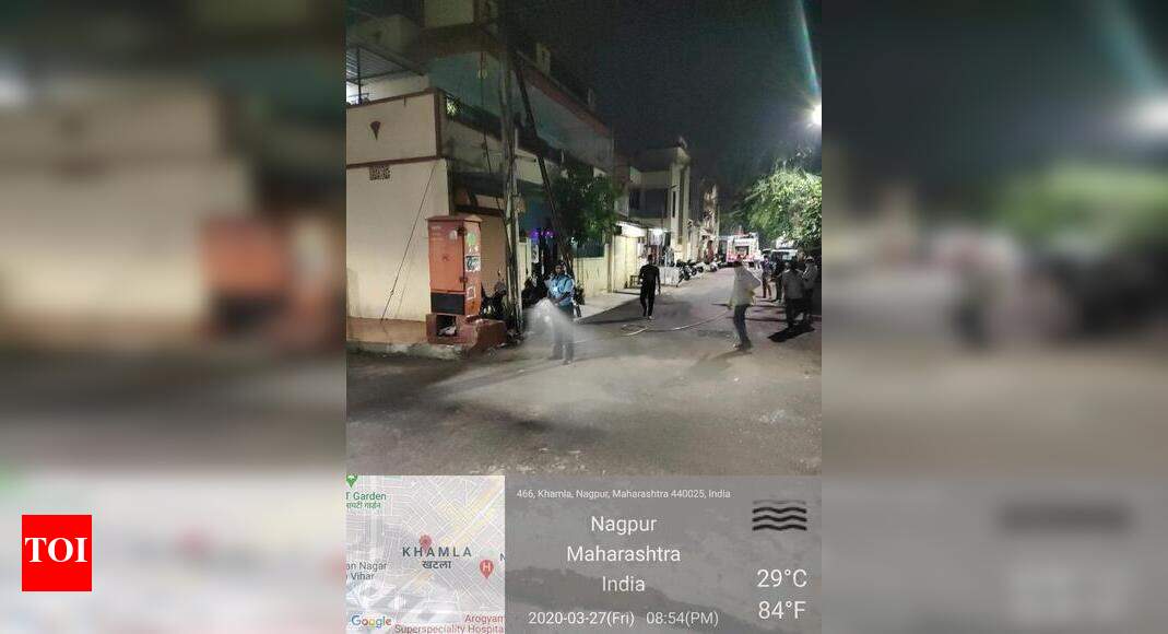 NMC begins disinfecting Khamla, nearby areas & main roads across city ...