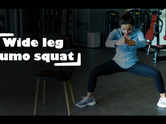 hip and glutes workout WIDE LEG SUMO SQUATS