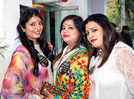 A colourful Holi party with white as the theme in Banaras