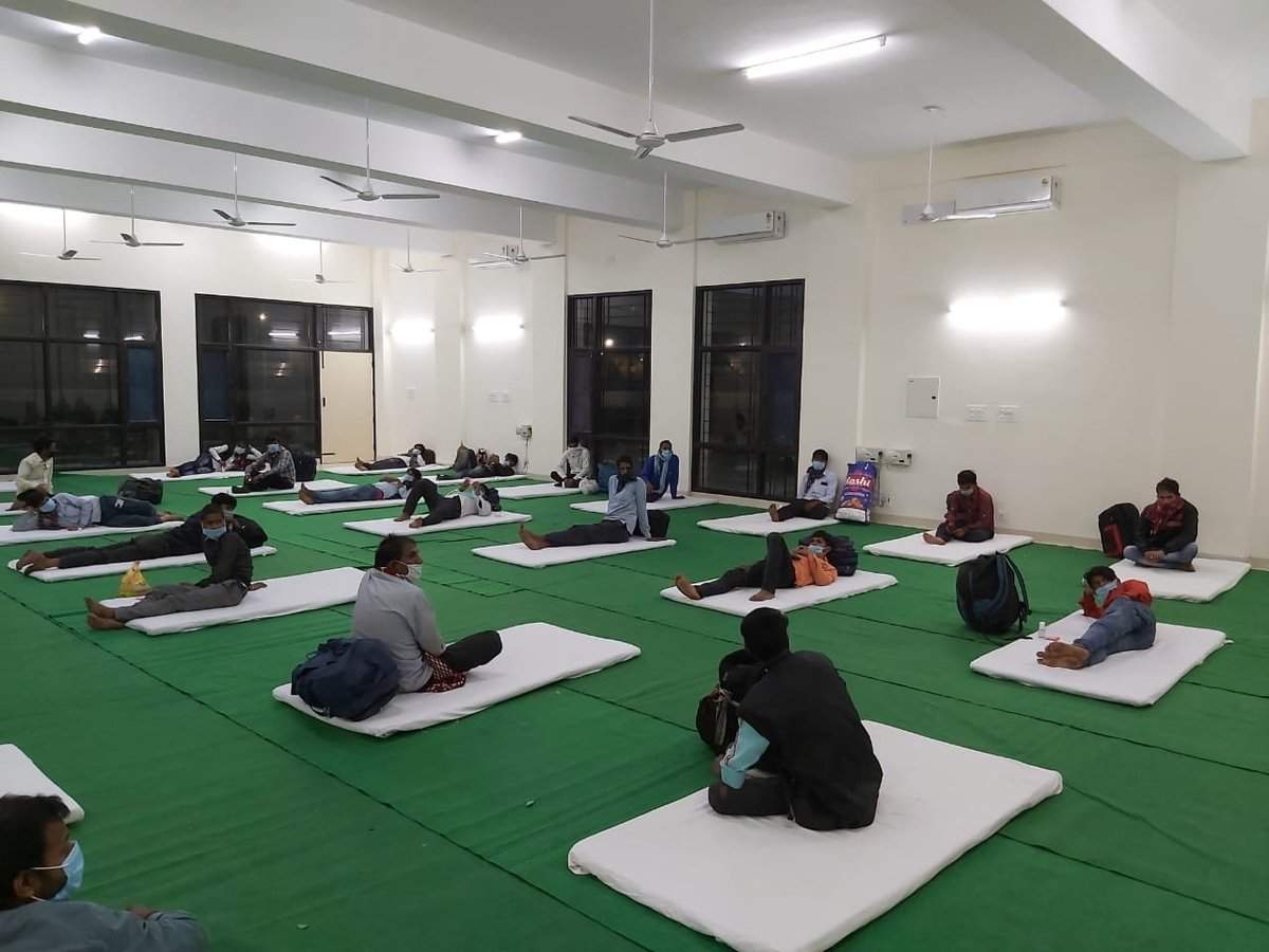 Chandigarh: A shelter home has been set up at a community centre in Maloya for migrant labourers in the city