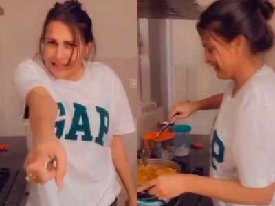 Bigg Boss 13's Himanshi Khurana grooves to a Punjabi number while cooking; watch video