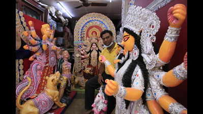 Durga idols ready for Pujas overseas