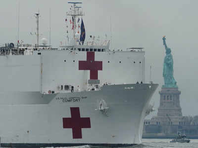 New York gets hospital ship as coronavirus accelerates in US