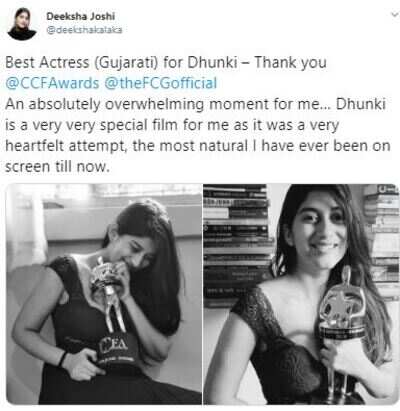 Deeksha Joshi wins best actress award for Dhunki