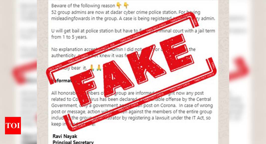 FAKE ALERT: No, WhatsApp group admins were not detained for Covid-19 ...