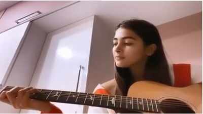 Pooja Hegde shows a glimpse of her quarantined life, impresses fans with her guitar skills