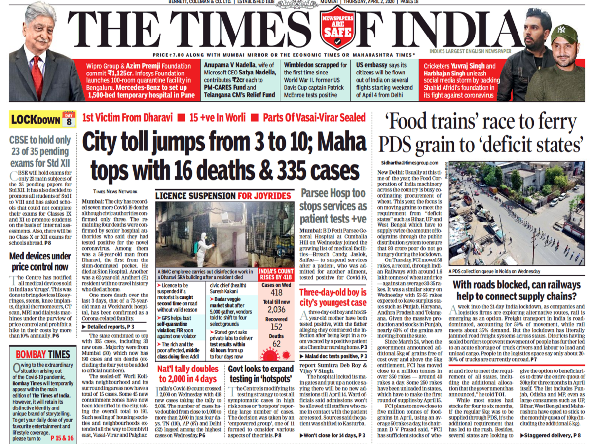 TOI is back in Mumbai and Pune | India News Times of India