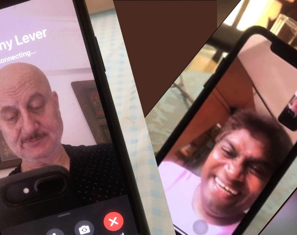 
CONVID-19: Anupam Kher video calls Johnny Lever during home-quarantine
