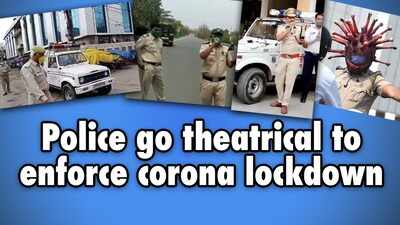 Police go theatrical to enforce corona lockdown