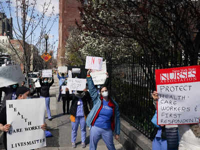 'No armor': New York nurses decry lack of coronavirus equipment