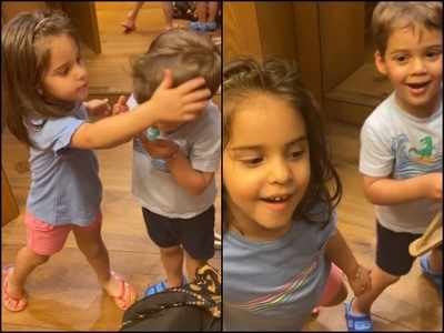 Karan Johar's munchkins Yash and Roohi saying 'go Corona' is the cutest thing you'll see on the internet today - watch