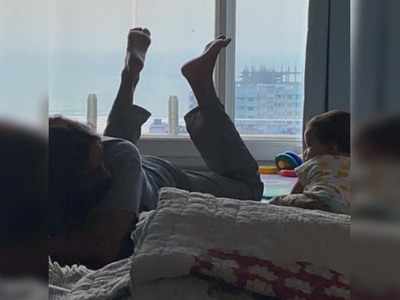 Arjun Rampal engages in a "crawling combat" with his baby son Arik during the Coronavirus lockdown