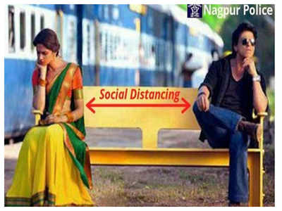 Nagpur Police converted a scene from Shah Rukh Khan-Deepika Padukone starrer ‘Chennai Express’ into funny meme on coronavirus