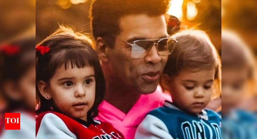 Karan Johar bakes a cake for his kids Yash and Roohi Johar; view