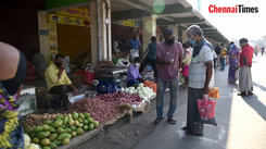 Market functioning at Gandhipuram bus stand