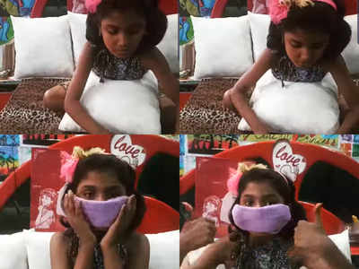 Bigg Boss fame Thaadi Balaji’s daughter teaches how to make a DIY cloth mask