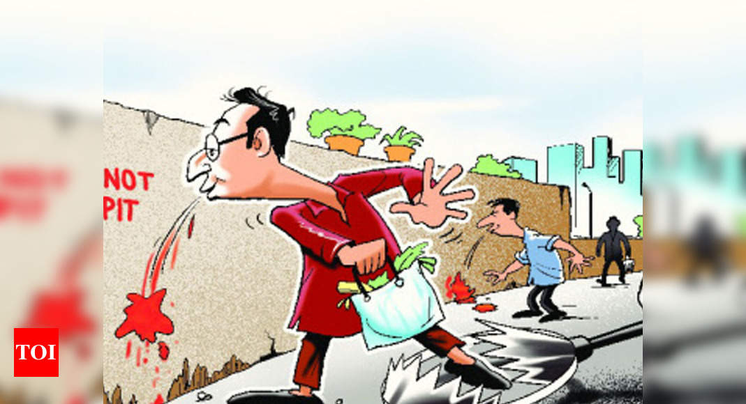 Telangana promulgates ban on spitting in open | Hyderabad News - Times of  India