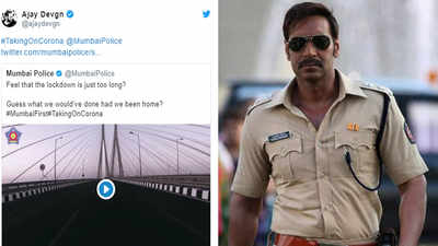Coronavirus lockdown: Mumbai Police's hilarious reply to Ajay Devgn's tweet is winning hearts!