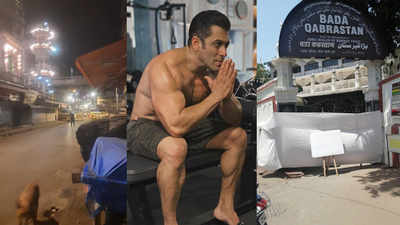 Salman Khan shares glimpses of a locked Qabrastan gate and deserted Mumbai street as he thanks the people of India for 'listening' amid coronavirus lockdown