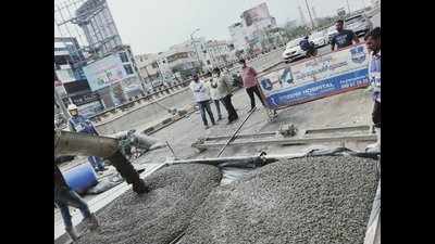 Construction and repairs sped up on Hyderabad roads during lockdown