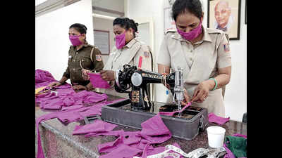 Delhi: How women cops are sewing the way with masks for poor