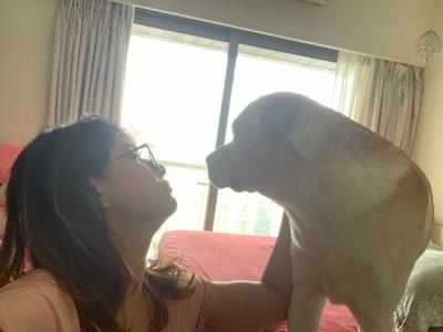 Pakhi Hegde spends time with her pets during #lockdown