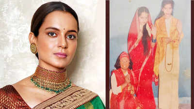 This old pic of Kangana Ranaut dressed up as Sita for school 'Ramayana' play is too adorable to miss!