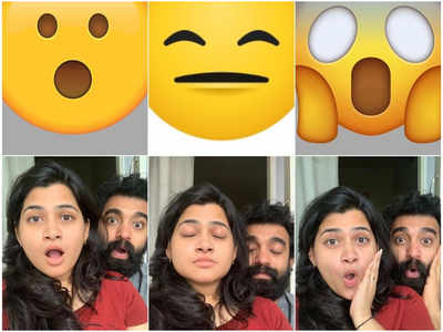 Photos: Siju Wilson and his wife take up 'The Emoji Challenge'