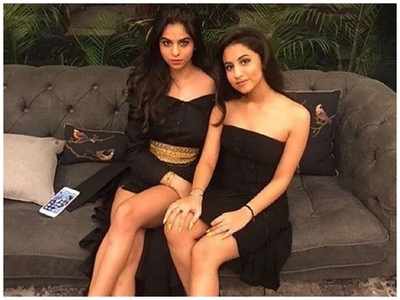 Suhana Khan and her cousin Alia Chhiba twin in black in THIS throwback picture