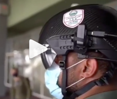 Watch: Dubai Police use AI-based smart helmet to detect coronavirus patients