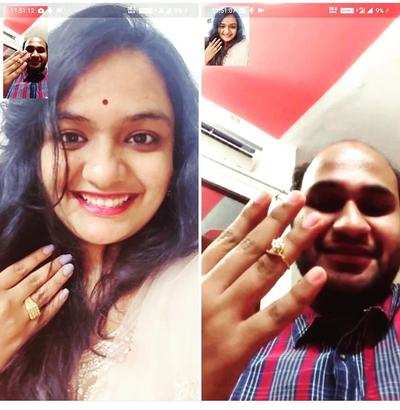 Lockdown love: Nagpur girl gets engaged on video call
