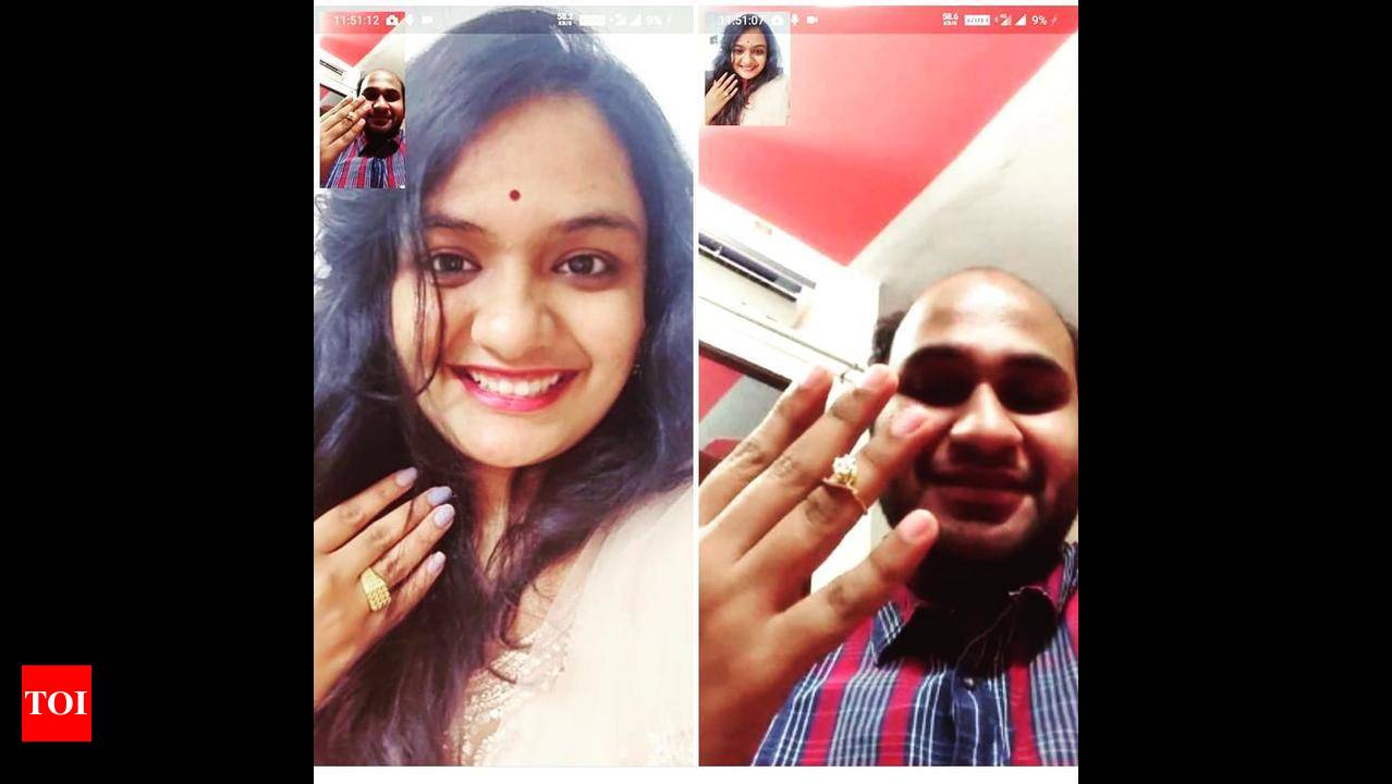 Lockdown love: Nagpur girl gets engaged on video call | Nagpur News - Times  of India