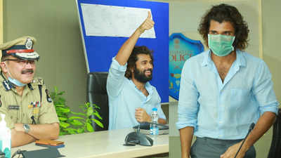 Amid lockdown, Vijay Deverakonda steps out to meet Hyderabad police commissioner, urges all to help doctors, police and govt by staying home