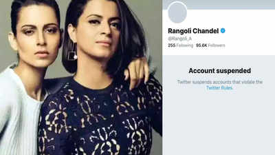 Kangana Ranaut's sister Rangoli Chandel's Twitter account gets suspended over controversial tweet on Moradabad stone-pelting incident on COVID-19 doctors