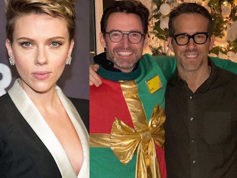 Scarlett Johansson Caused Hugh Jackman Ryan Reynolds Feud English Movie News Times Of India
