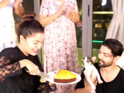 Debina Bonnerjee rings in her birthday with 15 friends on a video call; watch