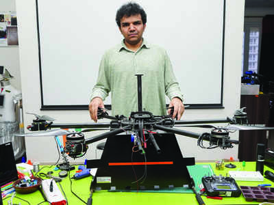 Lucknowite Milind Raj develops sanitiser drone prototype