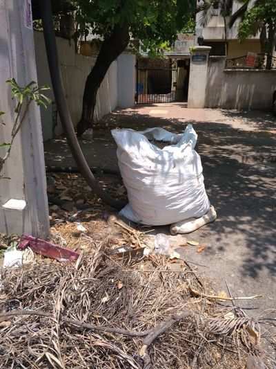 Dump yard at Balaji Bhagyanagar Apts
