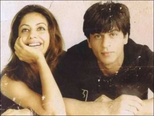 SRK and Gauri Khan during College days , he used to go from
