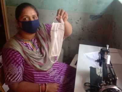Amulya and husband Jagdish set up mask-making initiative to empower women