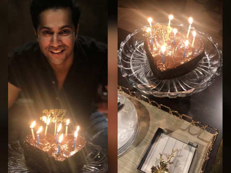 Photos: Varun Dhawan cuts heart-shaped cake as he celebrates his ...