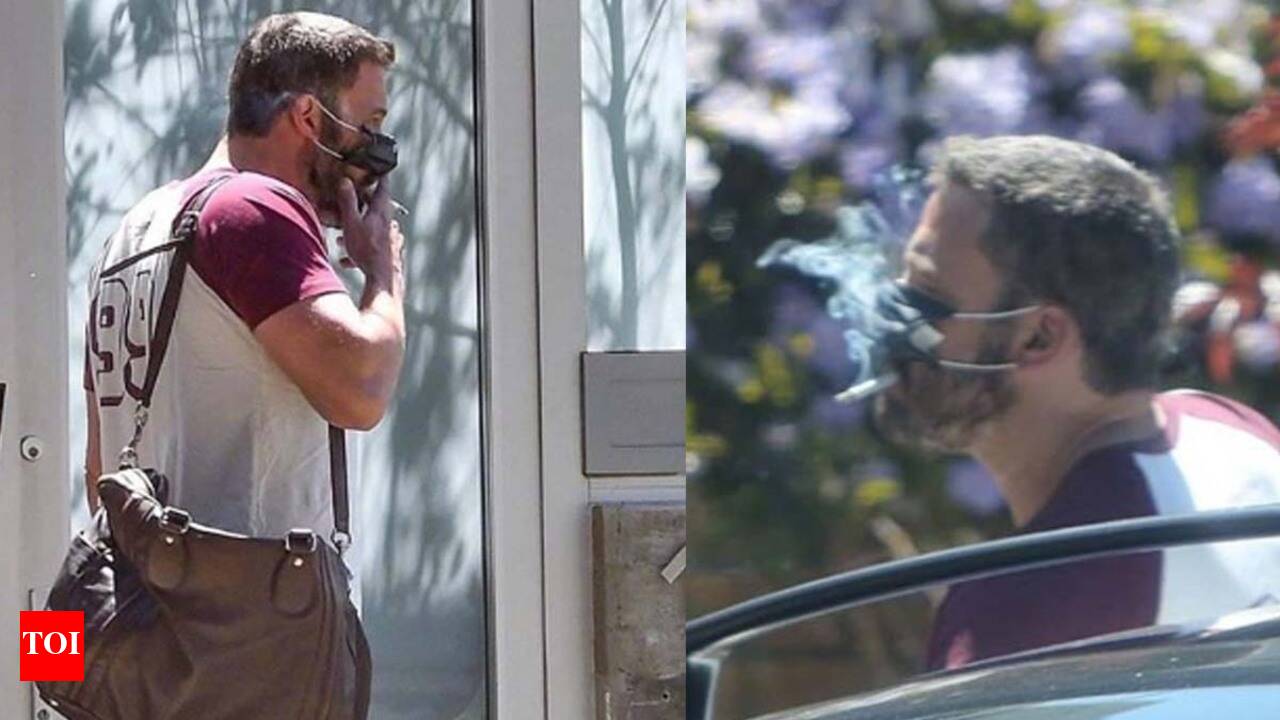 Photos: Ben Affleck won't let face mask stop him from smoking as he takes a  stroll with girlfriend amid lockdown! | English Movie News
