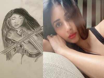Mouni Roy posts a sketch made by her but the 'good night' selfie stole the limelight!