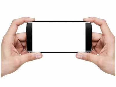 Set of hand holding mobile smart phone with blank screen Stock Photo by  ©odua 51269541