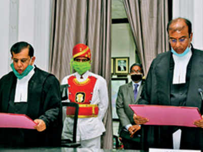 B Vijaysen Reddy Sworn In As Telangana High Court Judge | Hyderabad ...